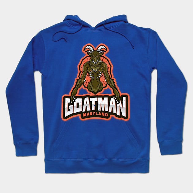 Goatman Distressed Hoodie by teecloud